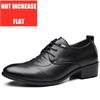 Fashion 7CM Height Increasing Men Dress Elevator Shoes White Black Mens Business Formal Shoes Fashion Youth Men's Suit Wedding Oxfords