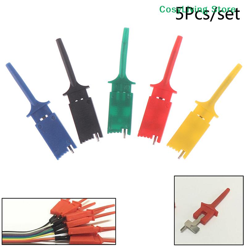 5Pcs/Set IC Test Clip Meter Tester Leads Test Probe Hook For SMD IC Test Cilps SMD IC Hook