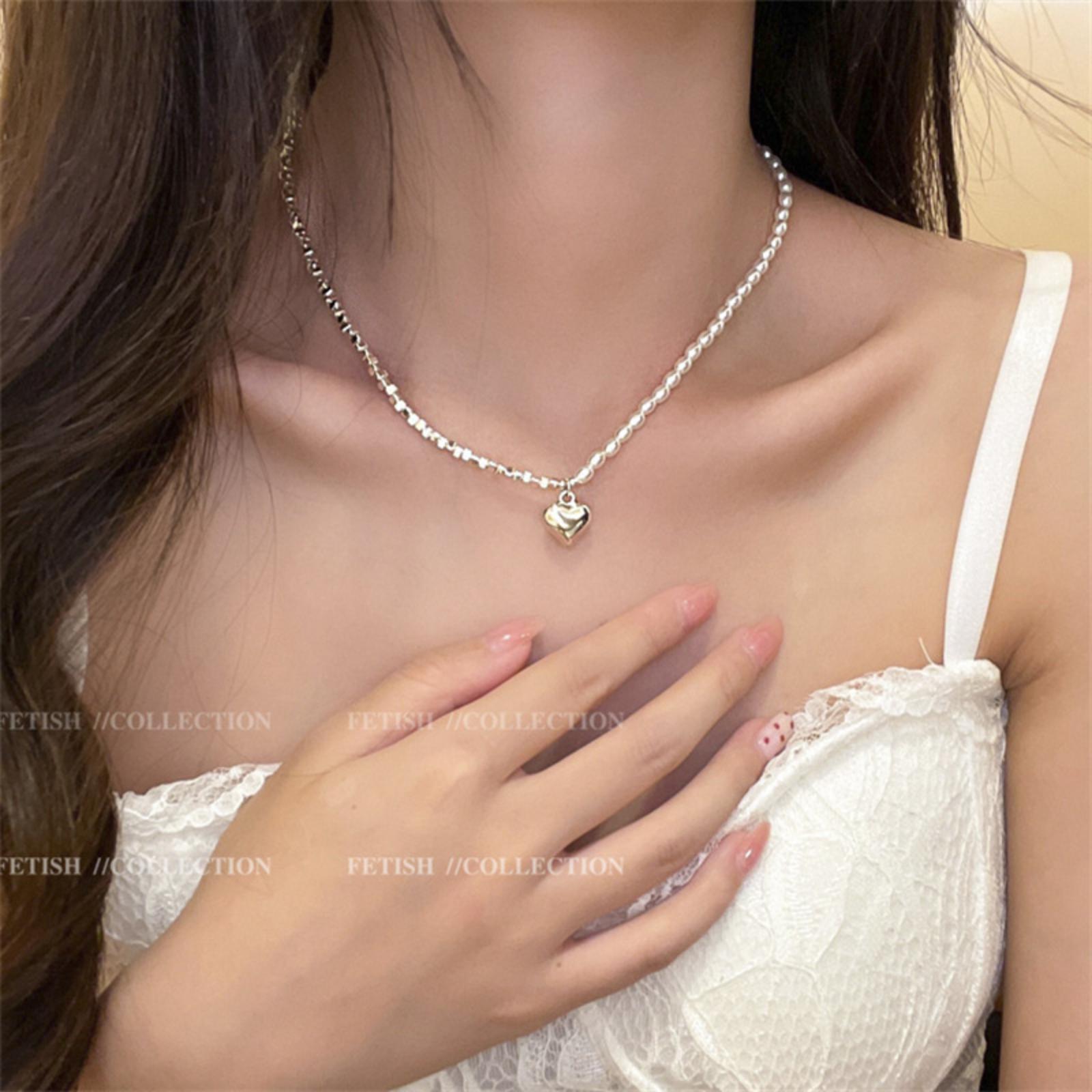 

Minimalist Necklace For Women Collar Chain For Women Design Trending Online One Size білий