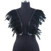 Vintage Gothic Feather Shawl Cape with Shoulder Wing Necklace for Women