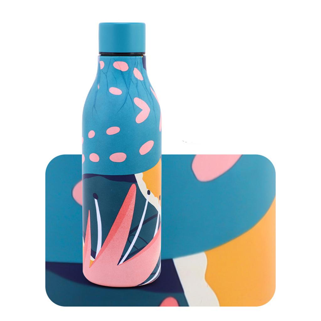 550ml Creative 304 Stainless Steel Water Bottle Thermos Sealed Leak-Proof Outdoor Thermal Portable Cup Mug For Sport Girl