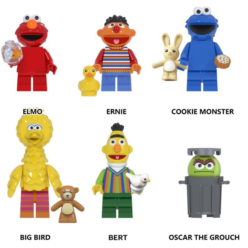 Sesame Street Neighborhood Friends Collectible Figures Set Of 6 For Kids