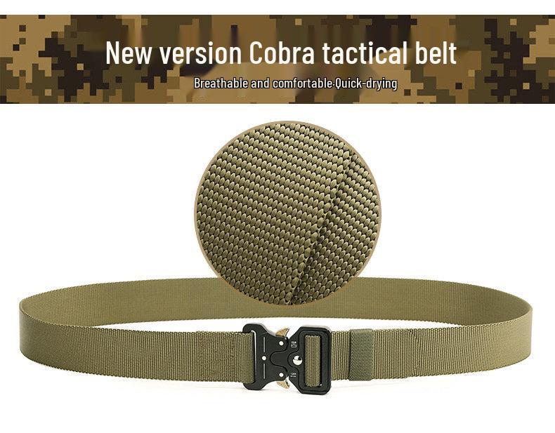 4.5cm Men's Nylon Tactical Belt for Outdoor Sports and Military Training, Customizable Logo