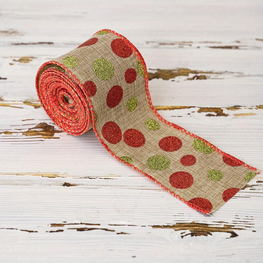 High Quality Dot Patterned Ribbon For Diy Crafts And Gift Wrapping In Festive Styles Christmas Ribbon B