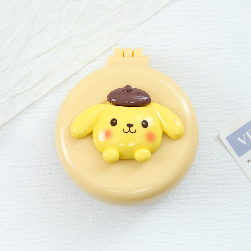 Cute Cartoon Folding Massage Comb for Girls - Portable Round Air Cushion Design