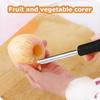 Stainless Steel Kitchen Corer Vegetables Fruits Corers Cherries Pear Jujube Core Removal Helper with Serrated Edge