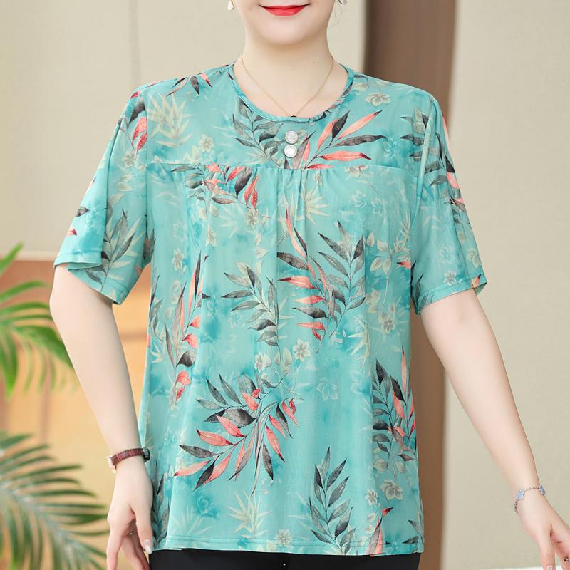 

2XL-7XL Большие размеры Элегантные женские блузки Летние топы оверсайз Женские повседневные рубашки с коротким рукавом 2XL