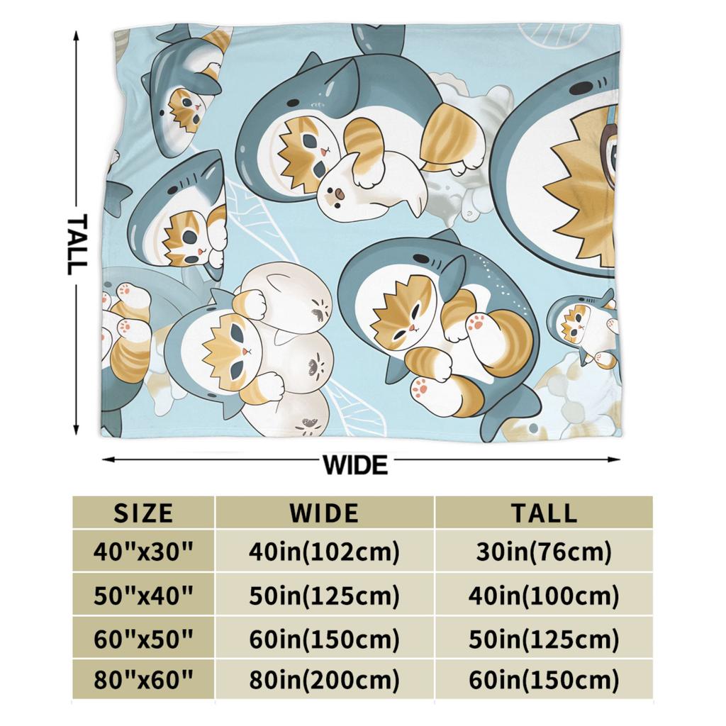 Soft Warm Blanket Kids Camping Mofusand Throw Blanket Flannel Bedspread For Living Room Aesthetic Sofa Bed Cover