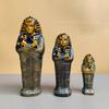 Cross-Border Egyptian Mummy Pyramid Figurine - Pharaoh Coffin Souvenir Craft Ornament