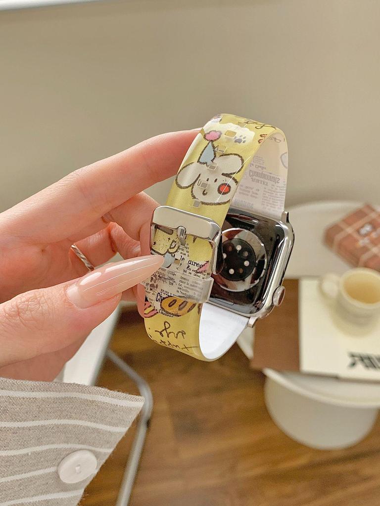 Cartoon Print Watch Strap for Apple 11th Gen iWatch, Huawei Fit43, and Xiaomi 9Pro