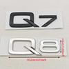For  Audi Q7 Q8 Quattro Car Sticker Accessories ABS Logo Q7 Q8 Rear Trunk Badge Emblem Decals Auto Letters
