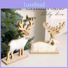Christmas Figurine Reindeer Wooden Holiday Decor Festive Celebration Supplies