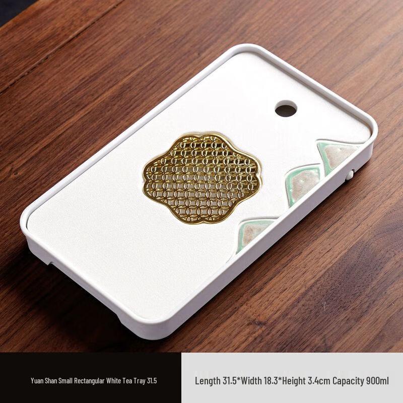 

Rustic Ceramic Round Tea Tray