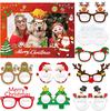 9-Pack 3D Christmas Glasses - Festive Snowman Masks for Adults & Kids, Perfect for Holiday Parties & Photo Props