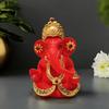 Idol Ganesha Murti Statua na Deskę Rozdzielczą Samochodu Prezent Ceramiczna Terakota Pozłacana Ganesha Ganapati Idole Ozdoba Figurka