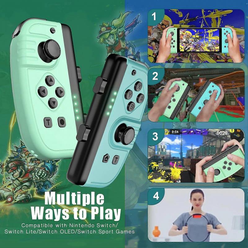 Joy Pad For Nintendo Switch Joy Cons Joycons Wireless Controller Joystick Bluetooth Gamepad with Straps 6 Axis Gyro Multi Color