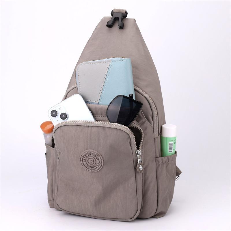 New Versatile Shoulder Crossbody Bag Lightweight Nylon Bag Multifunctional Men's and Women's Backpack Leisure Travel Breast Bag