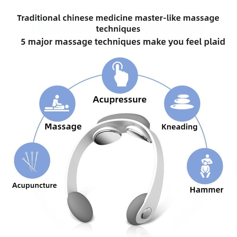 Multi Functional Intelligent Cervical Spine Massager for Home Hot Compress Care, Low-frequency Pulse Neck Hanging Massager