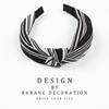 Korean Style Women's Striped Criss-Cross Bow Headband for Yoga & Face Washing