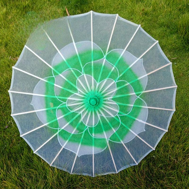 

70cm Jasmine Flower Pattern Dance Performance Umbrella Chinese Style Classical Dance Umbrella Hanfu Cheongsam Show Props Bamboo&12K