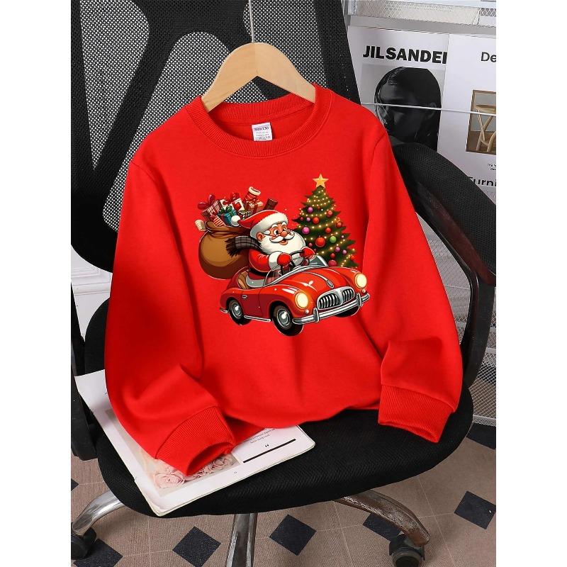Unisex Clothes, Round-Neck Pullover Shirt, Long-Sleeved T-Shirt, Crewneck Sweatshirt, Cute Print Sweatshirt, Soft Casual Sweatshirt