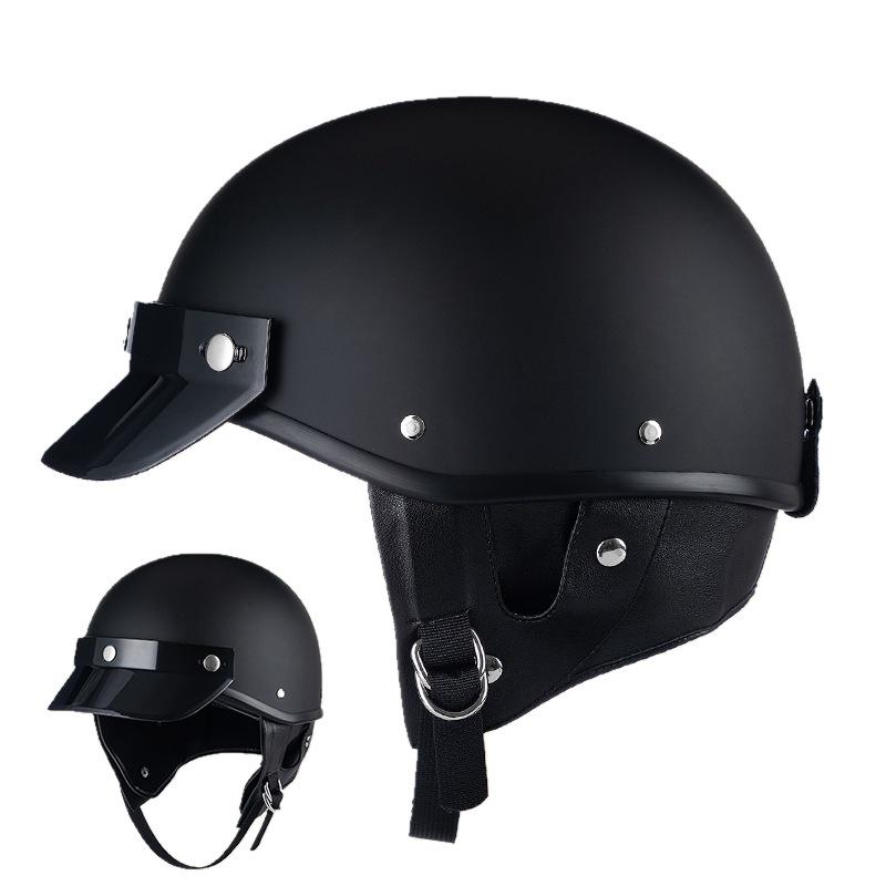 Unisex Retro Motorcycle Half Helmet for All Seasons L
