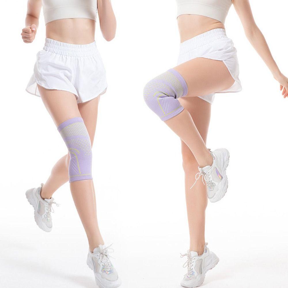 Wear-resistant Knee Support Sleeves Imitation Nylon Compression Knee Sleeve  Basketball Volleyball