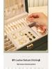 Luxury Jewelry Storage Box for Earrings, Bracelets, and Rings - Large Capacity, Gold Finish