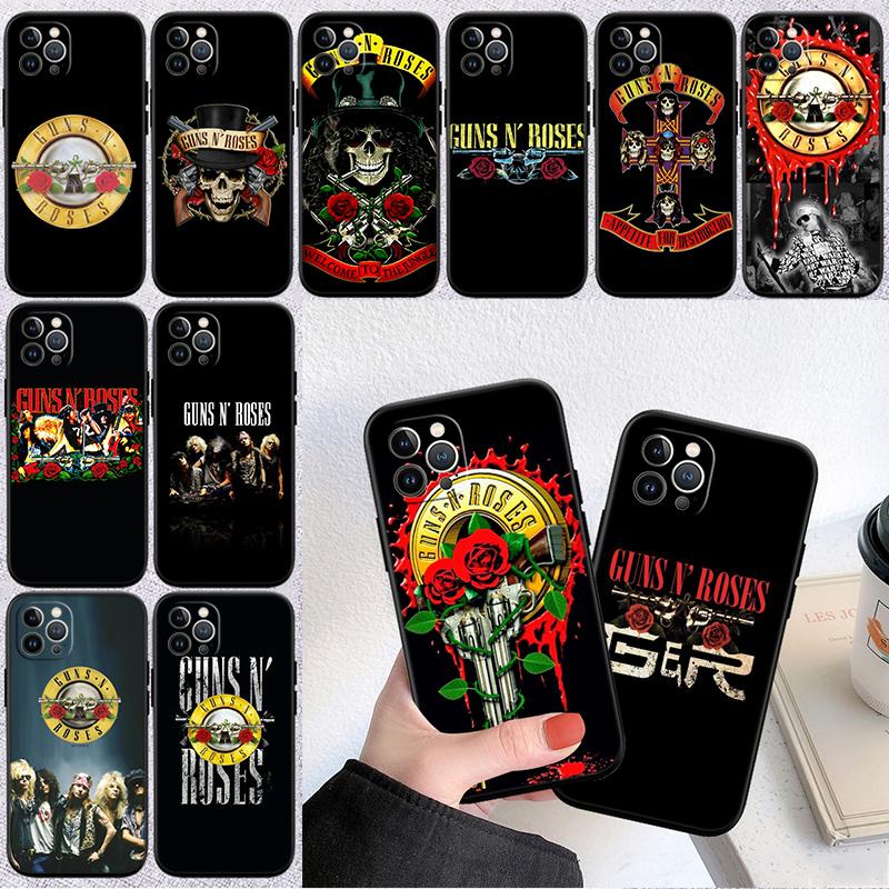 BH24 G-guns R-roses Phone Case for Samsung Galaxy M06 M15 M16 M35 M55 M56 A36 A42 A50 A50S A51 A52 A32 A33 A05 A05S A06 A16 A20