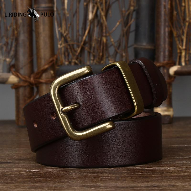 Korean Style Simple Smooth Leather Belt Genuine Leather Pin Buckle First Layer Cowhide Versatile Casual Pants Belt