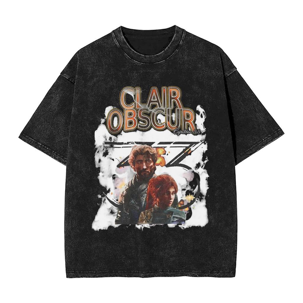 Citate Joc RPG Tricouri Clair Obscur Bărbați Tricouri Casual din Bumbac Gât Rotund Mânecă Scurtă Tricouri Haine
