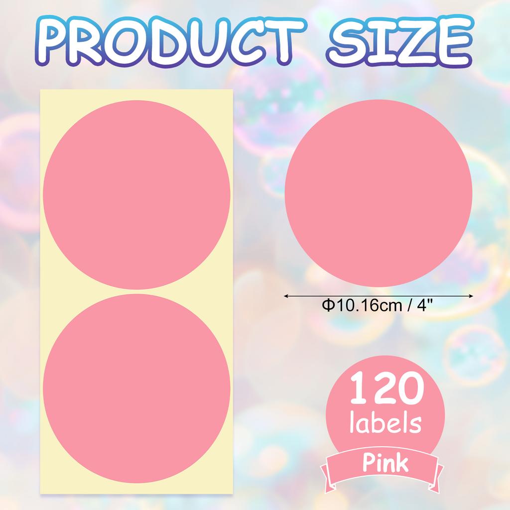 30/60Sheet Colored Dot Stickers Labels 4Inch Circle Price Sticker Self Adhesive Circle Tags Coding Labels for Organizing Sealing