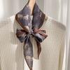 Silk Scarf Women Lightweight Square Neck Wrap Stylish Neutral Tone 2025 Fashion Accessory
