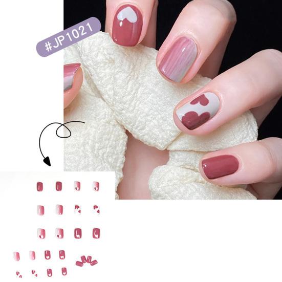 

1 комплект накладных ногтей, удобные изысканные АБС-пластики, малиновая форма, накладные ногти для вечеринки