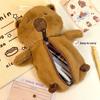 1-5PCS Capybara Plush Pencil Case Large Capacity Cute Cartoon Student Storage Pouch Desk Stationery Organizer Storage Bag