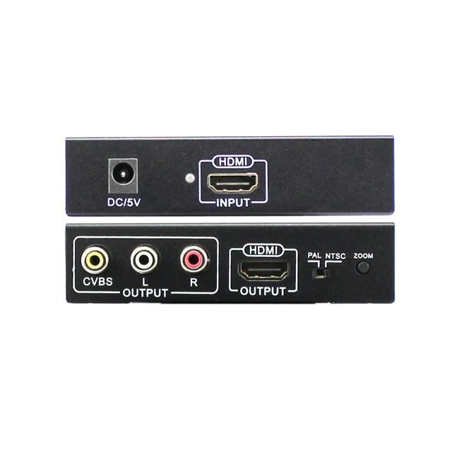YUNZUO HDMI to AV Converter Adapter with L/R Channel Auto Scaler NTSC PAL 1080P 720P Switch Button Convertidor hdmi a Rca