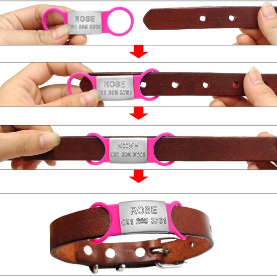 Yousheng Pet Tag Engravable Rust-proof Slide-on Dog Metal ID Tag for Medium Dog