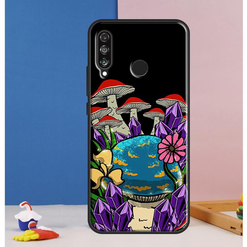 Mushroom Psychedelic Trippy Frog Case For Huawei Nova Y73 Y72 Y70 Y90 Y60 Y61 Y91 12s 12i 11i 8i 9 10 SE P30 P40 Lite P60 Pro