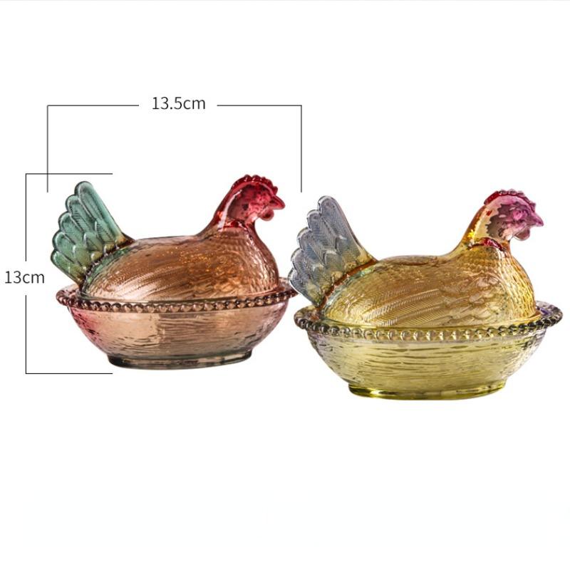 Crystal Glass Fruit Plate with Lid,Creative Transparent Home Decor,Living Room Dried Fruit Storage Plates,Candy Snack Organizer