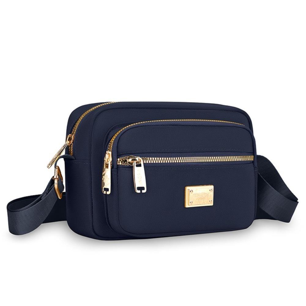 Large Capacity Solid Color Crossbody Bag Nylon Mom Bag Multifunctional Oxford Bag  Women