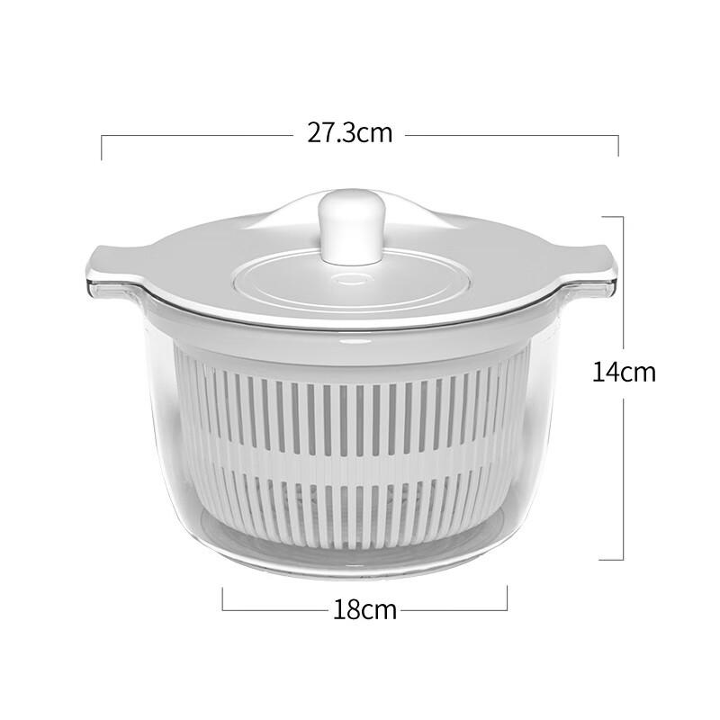 Large 3L Hand-Crank Salad Spinner