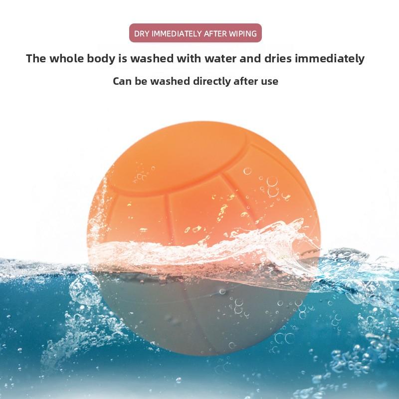 Blue Ball Pattern Single Ball Silicone Solid Fascia Ball Muscle Relaxation Silicone Ball Fitness Yoga Available Spherical Massage Ball