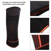 Sports Elbow Guards Nylon Knit Soft Elbow Compression Sleeve with Strap for Basketball Riding Running Work Out Orange