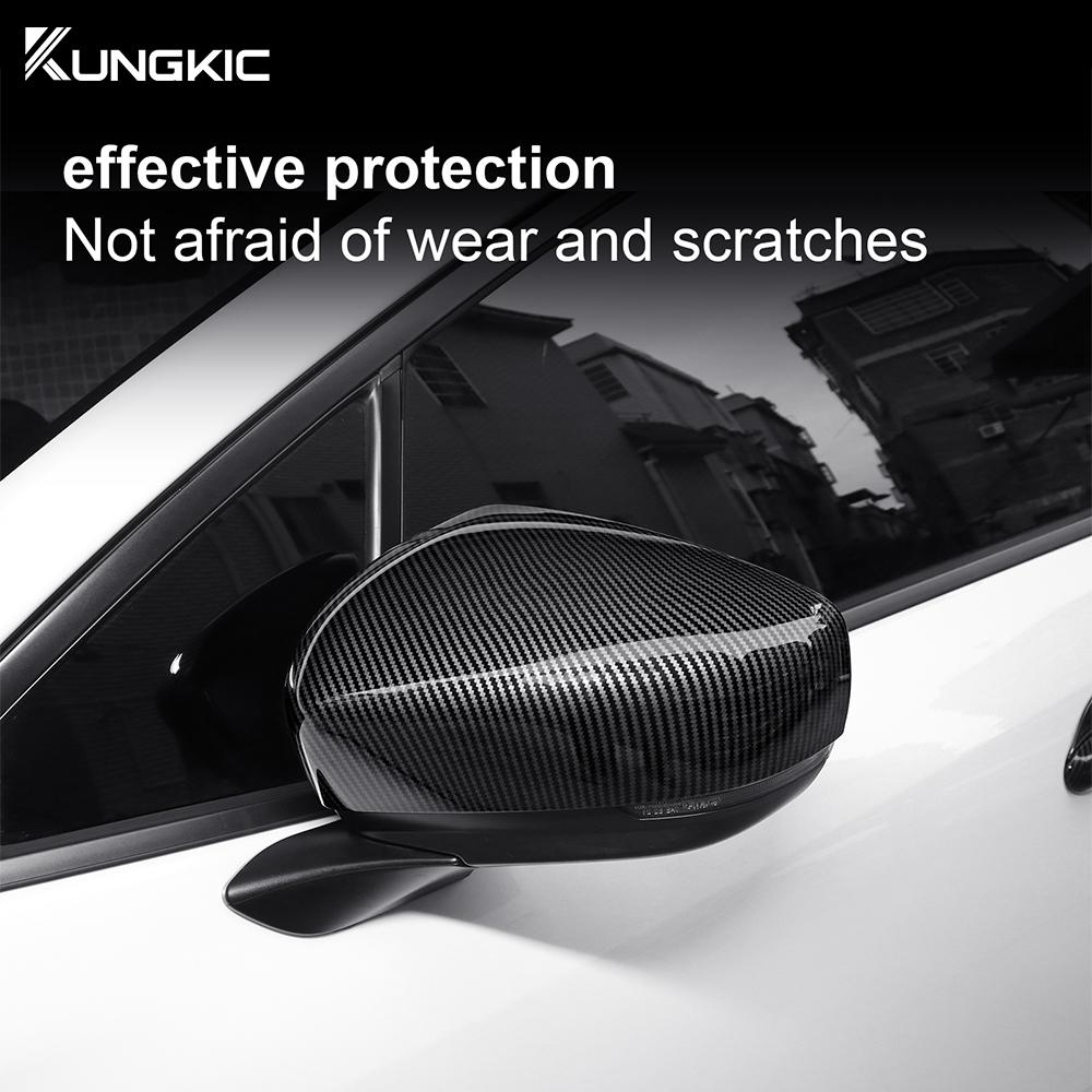 Carbon Fiber Style Rear View Mirror Sticker for Subaru Crosstrek 2023 2024 ABS Decor
