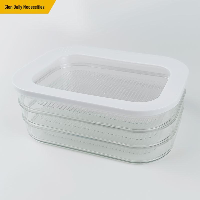 Scatola Trasparente Lavabile in Lavatrice per Alimenti, Transfrontaliera, con Coperchio per Frigoriferi da Cucina
