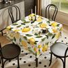 Summer Fresh Lemon Tablecloths Waterproof Rectangle Tablecloth Reusable Lemon  Printed Pattern Table Cover for Holiday Party