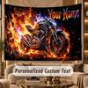 Motorradfahrer (81) Thema Personalisierte Wandteppich Benutzerdefinierter Name Text Wandbehang Tapisserie Haus Hintergrund Dekoration