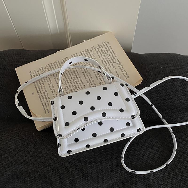 Simple Trendy Polka Dot Large Capacity Women Square Shoulder Crossbody Handbag