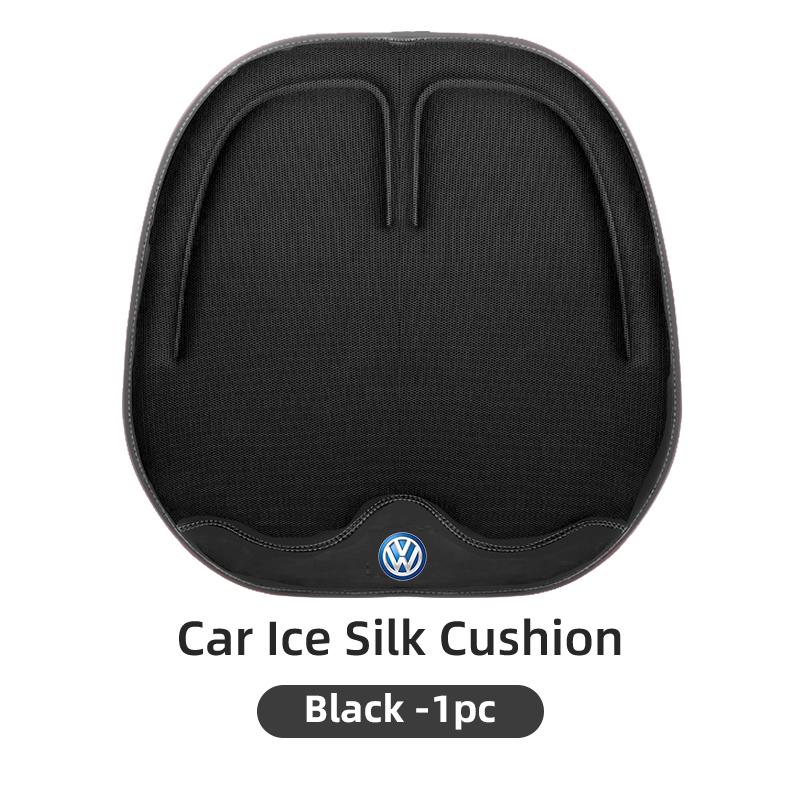 Car Seat Cushion Leather Breathable Ice Silk Pad Interior Accessories For VW GTI Polo Passat Scirocco Golf Tiguan Jetta T-ROCJD8