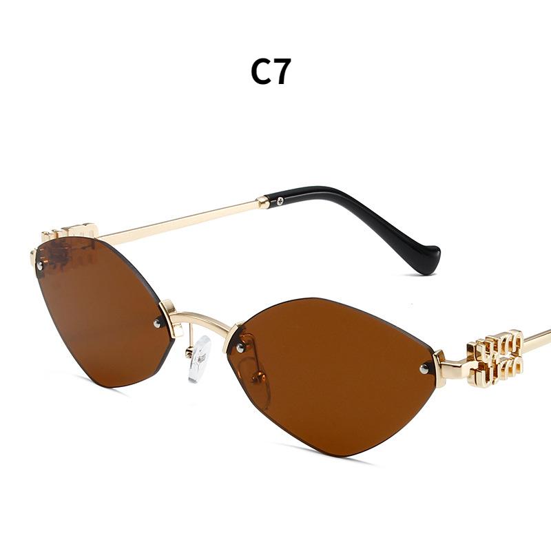 

Женские солнцезащитные очки, новые безободковые солнцезащитные очки.